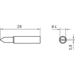 Weller XNT D Soldeerpunt Beitelvorm Grootte soldeerpunt 4 mm Lengte soldeerpunt: 28 mm Inhoud: 1 stuk(s)
