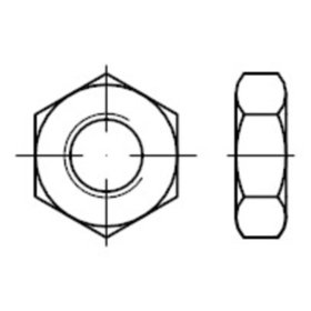 Sonstige niedrige Sechskantmuttern ISO-Typ 0, ISO 8675 Edelstahl A2 blank M18x1,5