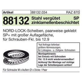 Sonstige ART 88132 NORD-LOCK-Scheiben geklebt A 4 NL 12 SS (13 x 19,5 x 2 ) A 4 S