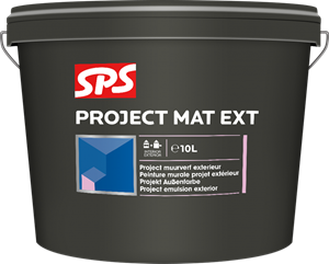 SPS Muurverf Project Mat Binnen En Buiten Zwart Ral9005 10 Liter