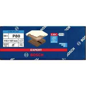 Bosch 2608901627 Schuurnet voor vlakschuurmachine Korrelgrootte 80 (l x b) 115 mm x 107 mm 50 stuk(s)