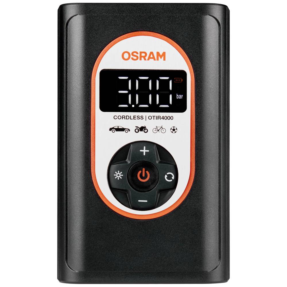 OSRAM OTIR4000 Compressor TYREinflate 4000 8.3 bar Opbergbox/tas, Automatische afschakeling, Met werklamp, Digitaal display