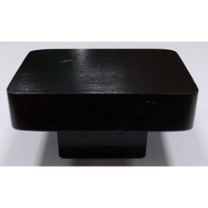 DecoMode Interfer deurknop vierkant zwart 60x60mm