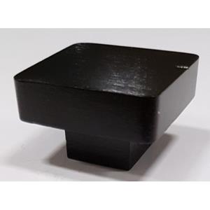 DecoMode Interfer deurknop klein vierkant zwart 35x35mm 2 stuks