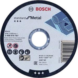 Bosch 2608619770 2608619770 Doorslijpschijf recht 115 mm 1 stuk(s) Metaal