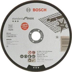 boschaccessories Bosch Accessories Standard for Inox 2608619771 Doorslijpschijf recht 180 mm 1 stuk(s) RVS