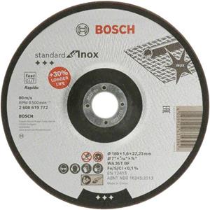 boschaccessories Bosch Accessories Standard for Inox 2608619772 Doorslijpschijf gebogen 180 mm 1 stuk(s) Staal