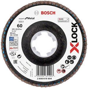 Bosch 2608619804 X551 Lamellenschijf Diameter 125 mm Boordiameter 22.23 mm 1 stuk(s)