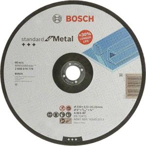 Bosch Standard for Metal 2608619776 Doorslijpschijf gebogen 230 mm 1 stuk(s) Metaal