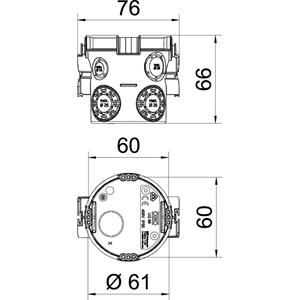 obobettermann OBO Bettermann 2003712 Gerätedose halogenfrei (Ø x T) 60mm x 66mm 250St.