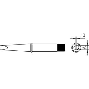 Weller 4CT6E8-1 Soldeerpunt Beitelvorm, recht Grootte soldeerpunt 7 mm Inhoud: 1 stuk(s)