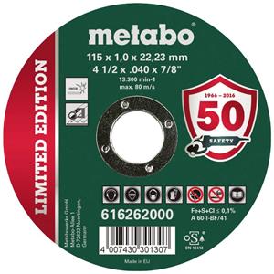 Metabo Limited Edition Soccer 616258000 Doorslijpschijf recht 1 stuk(s) RVS, Staal