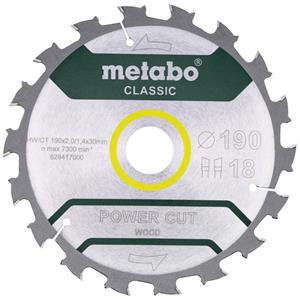 Metabo 628417000 Cirkelzaagblad 190 x 30 mm Aantal tanden: 18 1 stuk(s)