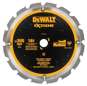 DeWALT DT1475-QZ Cirkelzaagblad voor Cementplaten Extreme Dia-305mm Asgat 30mm 16T