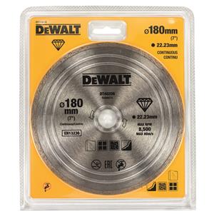 DeWALT DT40206-QZ Diamantblad met Gesloten Rand 180mm/22.2mm