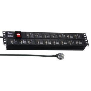 EFB-Elektronik Stekkerdoos 19- 2U - 32x USB oplaadpoort - 5V - 2,1A - Aan/uit- schakelaar - 3 meter - Zwart