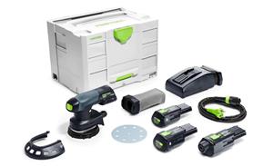 Festool ETSC 125 3,0 I-Set Accu Excenterschuurmachine 18V 3.0Ah in Systainer incl. ERGO Adapter - 577689