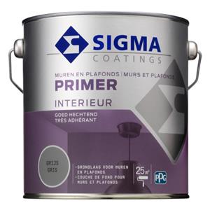 Sigma - Doe Het Zelf Sigma Muren En Plafonds Primer - Voorstrijk - Grijs - 2.5L