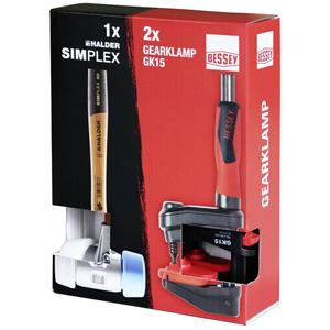 Bessey Getriebezwinge GearKlamp GK15 + Schonhammer Simplex-A GK15-SIMPLEX-A Spann-Weite (max.):150mm