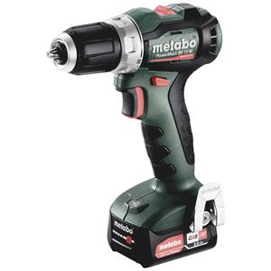 Metabo PowerMaxx BS 12 BL 601044500 Accu-schroefboormachine 12 V 2 Ah Li-ion Incl. 2 accus, Incl. lader, Brushless