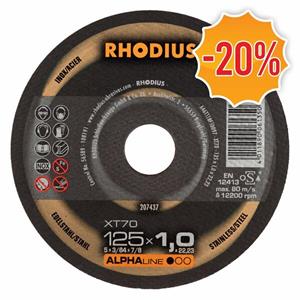 rhodiusabrasives Rhodius Abrasives - rhodius XT70, 25 Stück, 125 x 1,0 mm, Trennscheibe