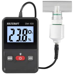 VOLTCRAFT OM-100 Sauerstoff-Messgerät 0 - 100% Sauerstoff-Messgerät kalibriert Werksstandard (ohne