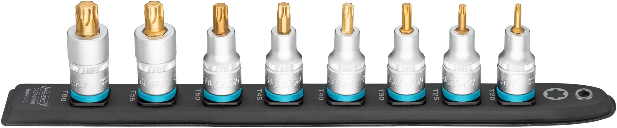 Hazet 992T-SR/8 Innen-TORX Steckleiste 8teilig Vierkant, 1/2  (12.5 mm)