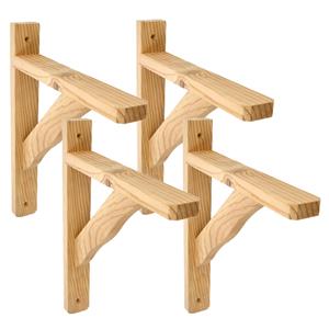 Amig Plankdrager/planksteun van hout - 4x - lichtbruin - H230 x B170 mm - Tot 90 kg -