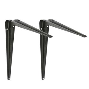 Amig Plankdrager/planksteun van metaal - 2x - gelakt zwart - H300 x B250 mm -