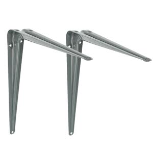 Amig Plankdrager/planksteun van metaal - 2x - gelakt grijs - H400 x B350 mm -