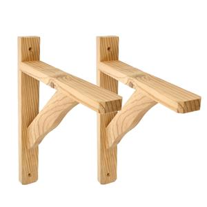 Amig Plankdrager/planksteun van hout - 2x - lichtbruin - H230 x B170 mm - Tot 90 kg -
