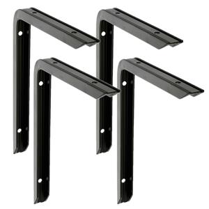 Amig Plankdrager/planksteun - 4x - aluminium - gelakt zwart - H200 x B150 mm - max gewicht 60 kg -