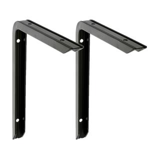 Amig Plankdrager/planksteun - 2x - aluminium - gelakt zwart - H150 x B100 mm - max gewicht 90 kg -