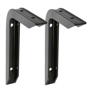 Amig Plankdrager/planksteun van aluminium - 2x - gelakt zwart - H150 x B100 mm - heavy support -