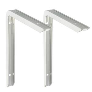 Amig Plankdrager/planksteun - 2x - aluminium - gelakt zilver - H150 x B100 mm - max gewicht 90 kg -
