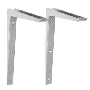 Amig Plankdrager/planksteun van aluminium - 2x - gelakt zilvergrijs - H250 x B200 mm -