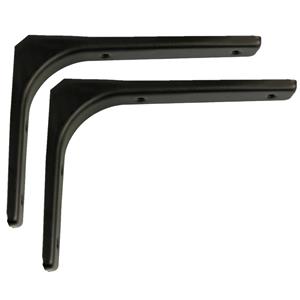 Amig Plankdrager/planksteun van aluminium - 2x - gelakt zwart - H300 x B200 mm -