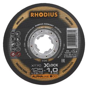 Rhodius 211347 ALPHAline I XT70 Doorslijpschijf - X-LOCK - 125 X 1,0 X 22,23 (25st)