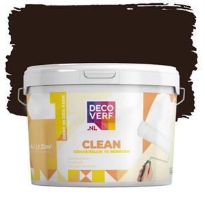Decoverf.nl Decoverf Clean Muurverf Cacao Bruin, 4l