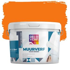 Decoverf.nl Decoverf Muurverf Warm Oranje, 4l