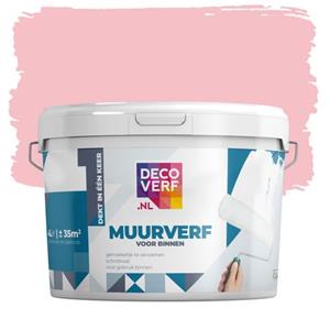 Decoverf.nl Decoverf Muurverf Marshmallow Roze, 4l