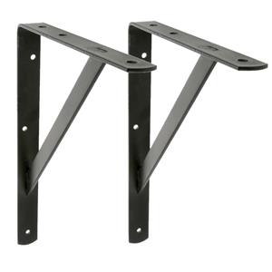Amig Plankdrager/planksteun van metaal - 2x - gelakt zwart - H500 x B325 mm - Tot 185 kg -