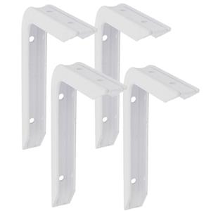 Amig Plankdrager/planksteun van aluminium - 4x - gelakt wit - H150 x B100 mm - heavy support -