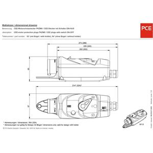 PCE 54025025 CEE Motorschutzstecker 32A 5polig 400V 1St.