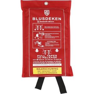 Technosafety Blusdeken 100 X 100 Cm Softbag – Branddeken Met Ophangoog – Normering 1869:2019