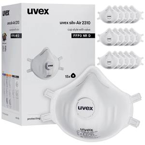 Uvex silv-Air classic 2310 8762310 Fijnstofmasker met ventiel FFP3 D 15 stuk(s) DIN EN 149:2001 + A1:2009
