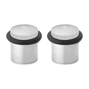 Amig Deurstopper/deurbuffer - 2x - D25mm - inclusief schroeven - mat rvs -