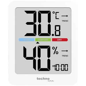 technoline Techno Line Thermo-/Hygrometer Weiß