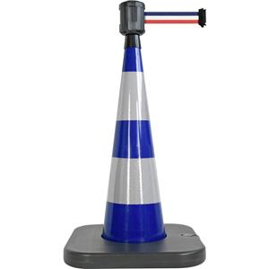 VISO RCX102BBR Verkeerskegel PVC blauw kegel voor vaste band blauw/W/rood (Ø x h) 90 mm x 1000 mm
