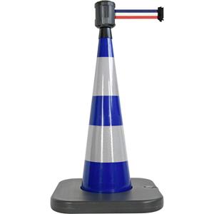 VISO RCX104BBR Verkeerskegel PVC blauw kegel voor vaste riem S/W/R (Ø x h) 90 mm x 1000 mm